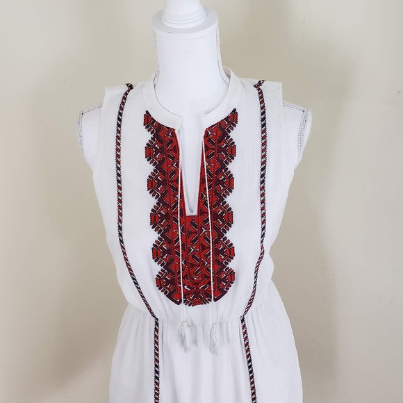 Madewell Boho Embroidered Tunic Dress White Size 0 - Picture 7 of 11